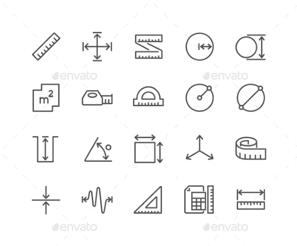 Line Measure Icons - Icons