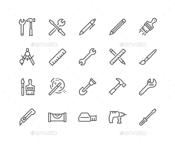 Line Tools Icons - Icons