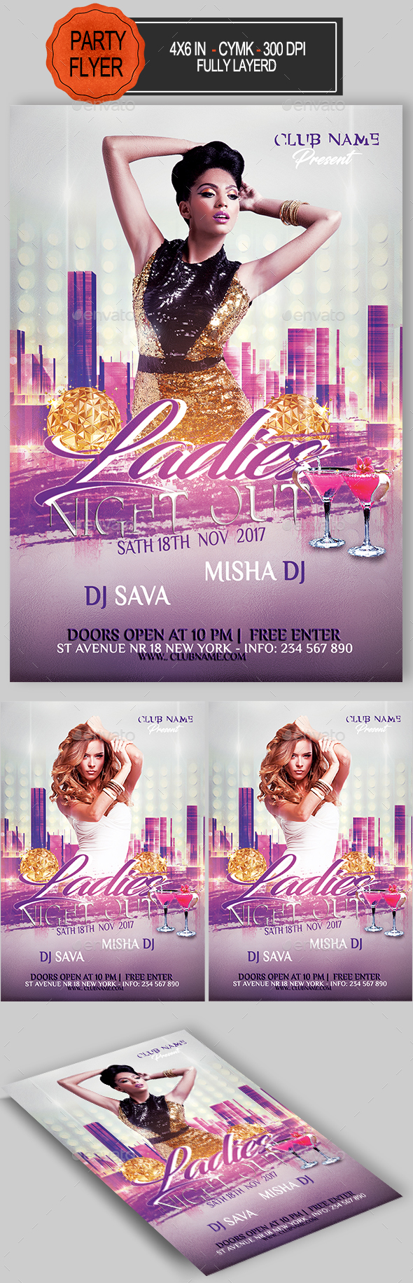 Ladies Night Flyer - Clubs & Parties Events