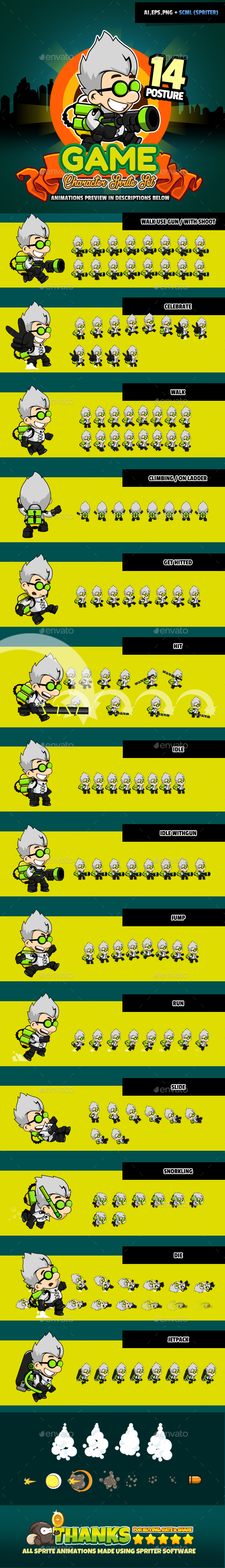 Character Set V07 - Sprites Game Assets