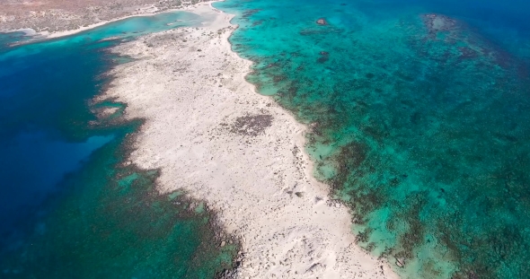 Beautiful View of Blue Beach Elafonissi at Crete