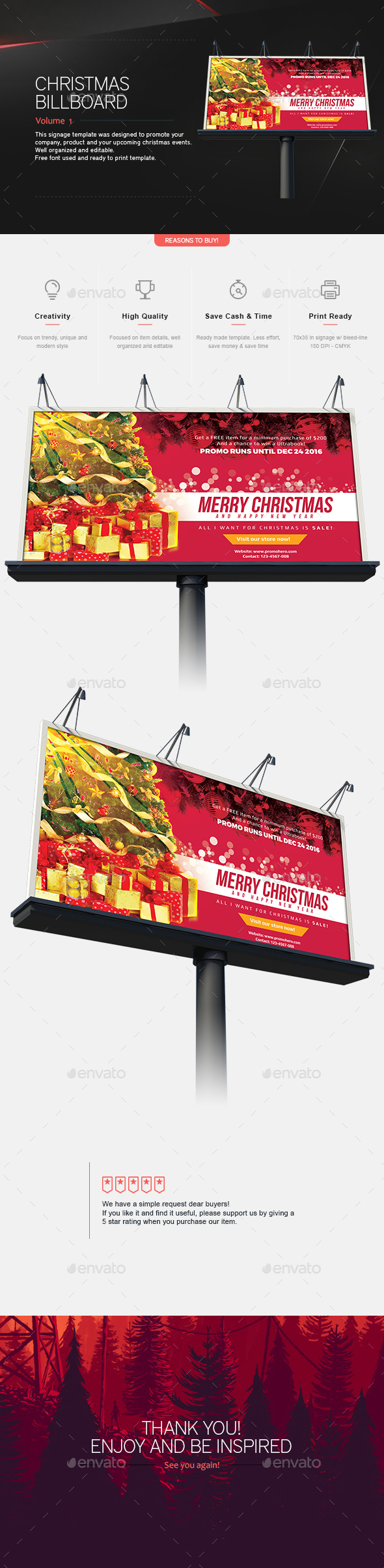 Christmas Signage & Billboard V.1 - Signage Print Templates