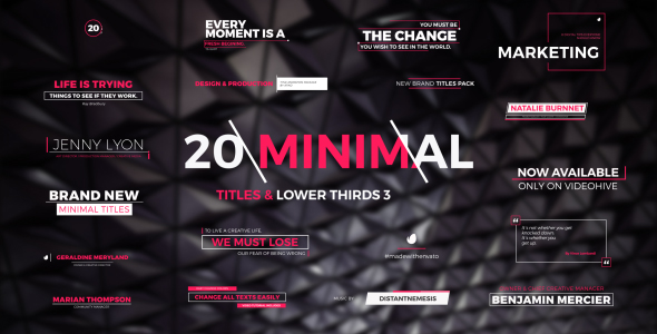 Minimal TitlesLower Thirds - VideoHive 18969866