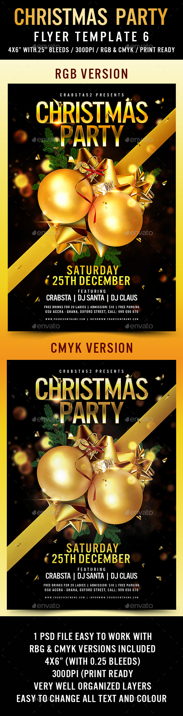 Christmas Party Flyer Template 6 - Flyers Print Templates
