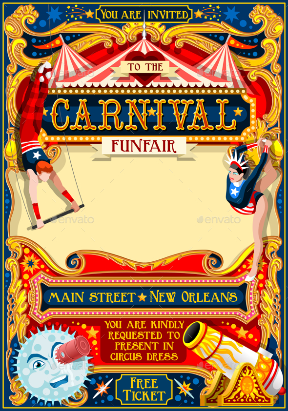 Circus Carnival Juggler Show Illustration Vintage Vector - Miscellaneous Seasons/Holidays