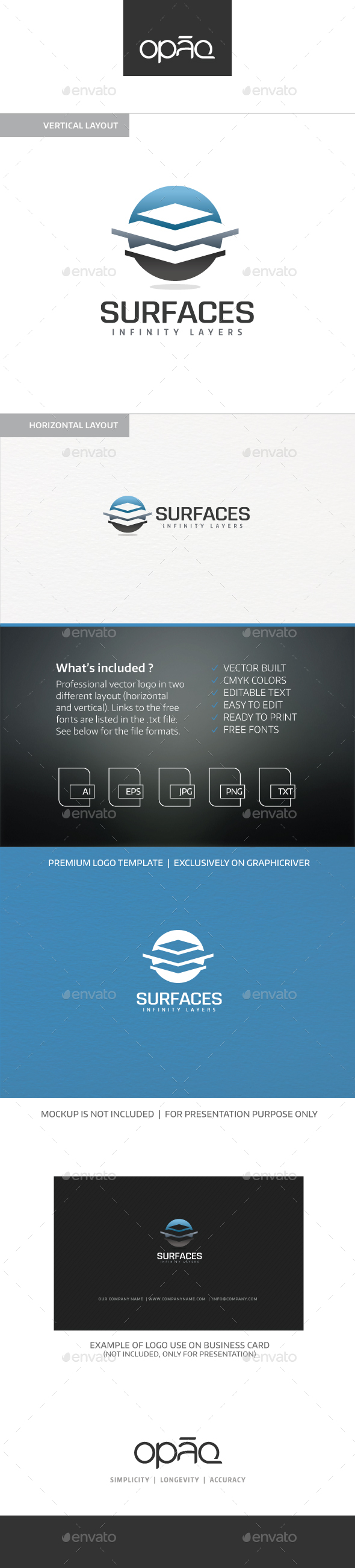 Surfaces Logo - Abstract Logo Templates