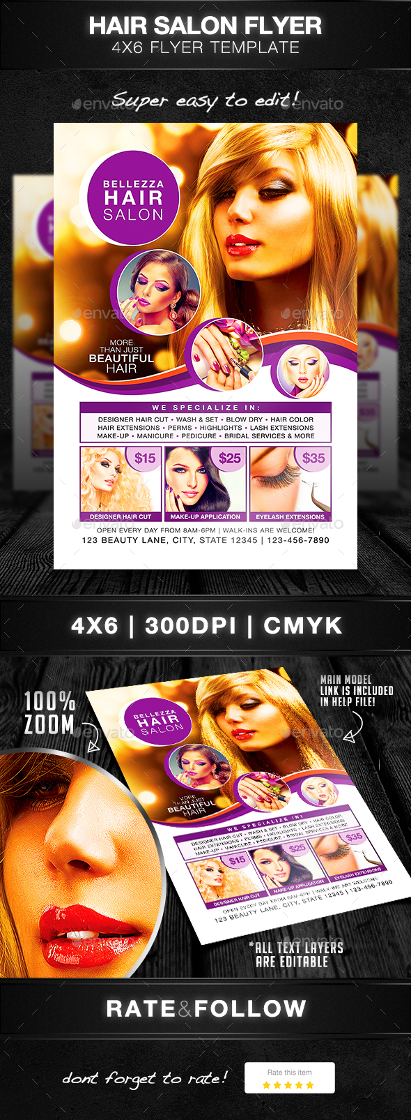 Hair Salon Flyer - Commerce Flyers