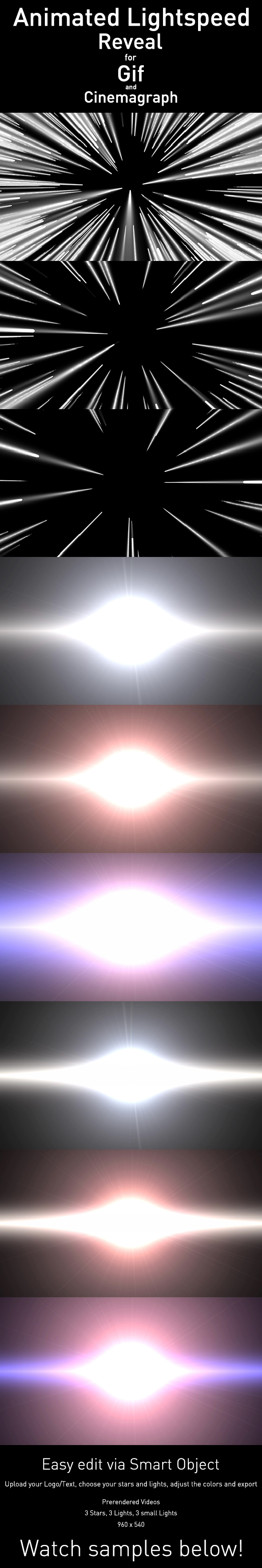Animated Light Speed Reveal - Photoshop Add-ons