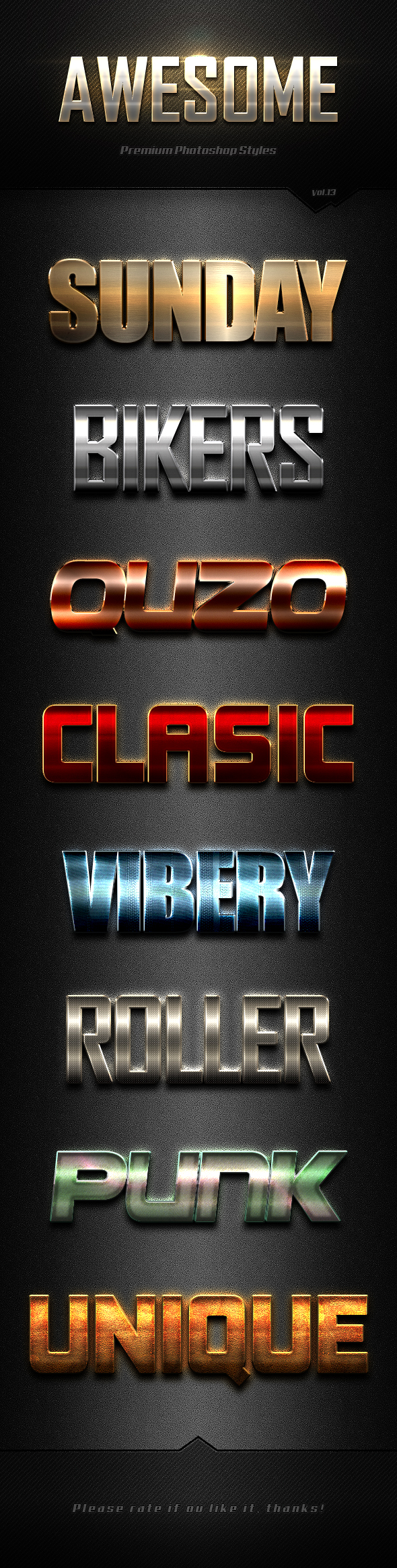 Photoshop Text Effects Vol.13 - Text Effects Styles