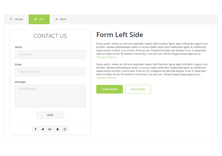 bootstrap contact us form
