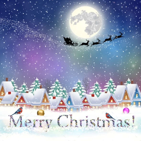 Christmas Winter City Street - Christmas Seasons/Holidays
