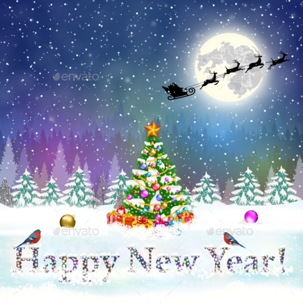 Christmas Vintage Greeting Card on Winter Village - Christmas Seasons/Holidays