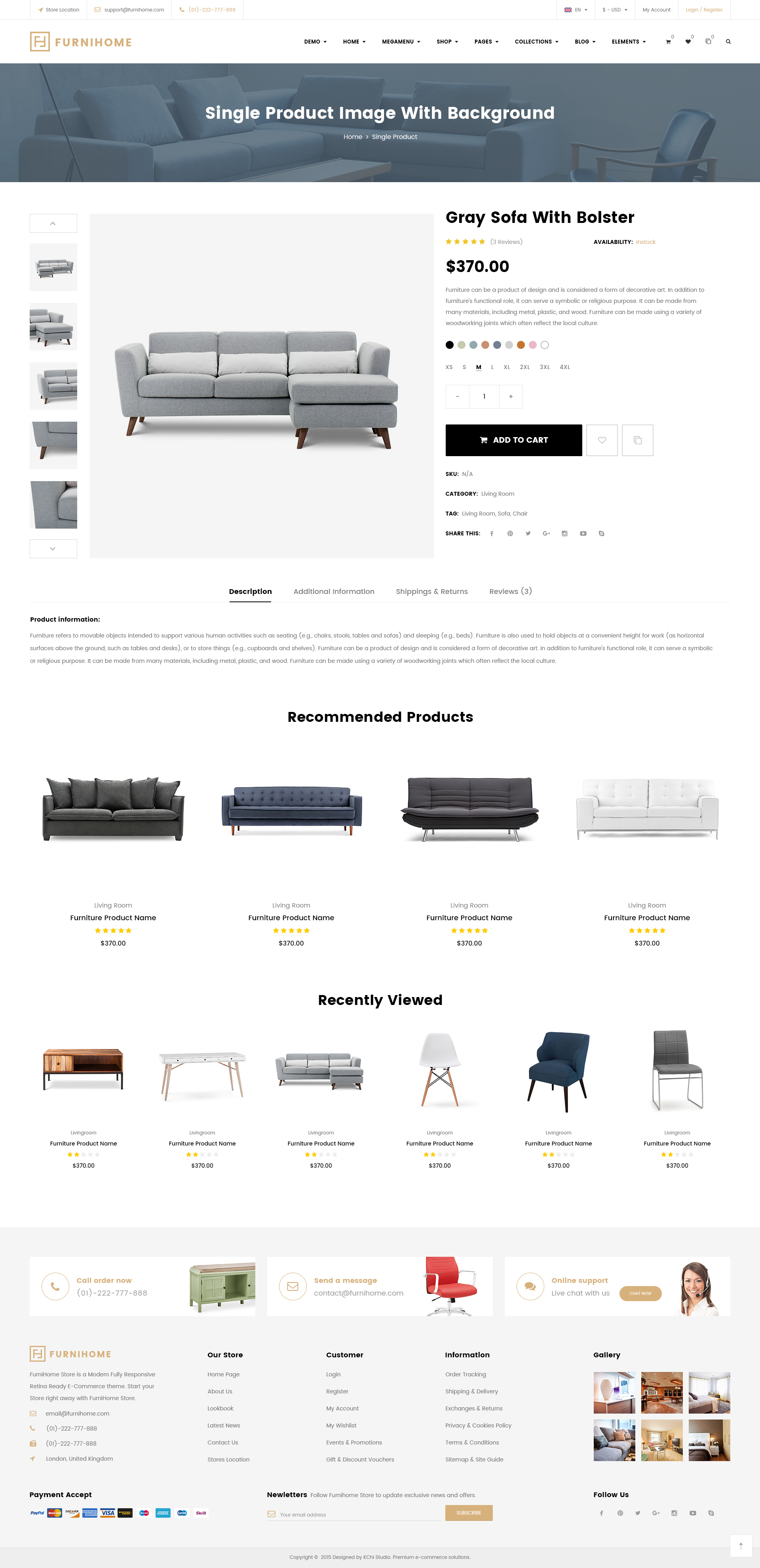 Furnihome - E-Commerce PSD Template for Furniture Store by KChi ...