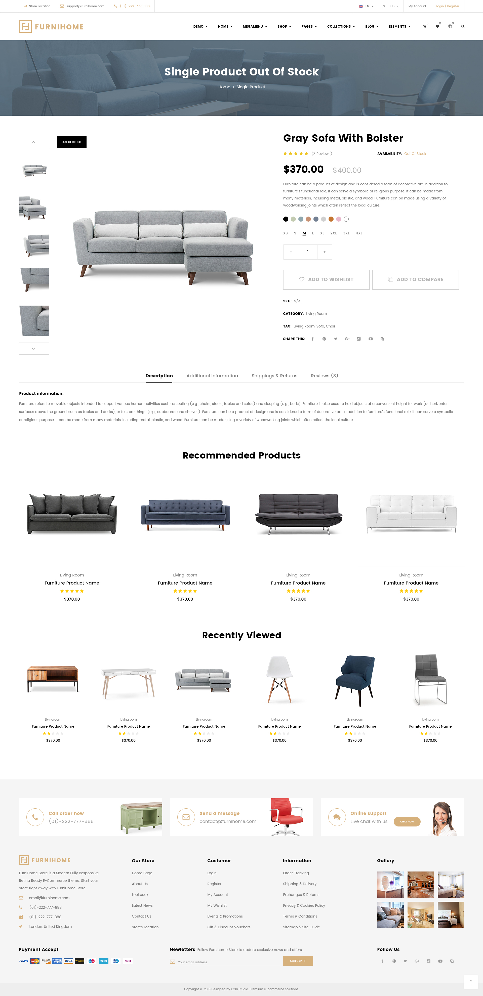 Furnihome - E-Commerce PSD Template for Furniture Store by KChi ...