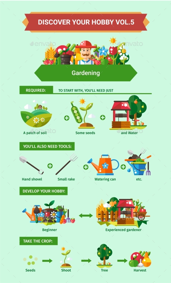 Gardening - Poster, Brochure Cover Template - Sports/Activity Conceptual