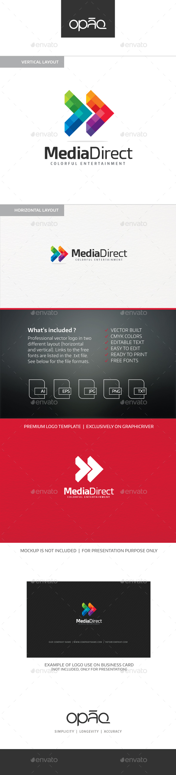 Media Direct Logo - Abstract Logo Templates