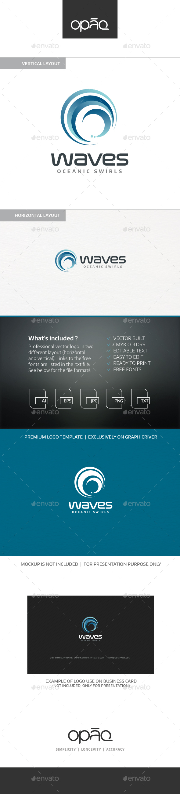 Wave Ocean Logo - Nature Logo Templates