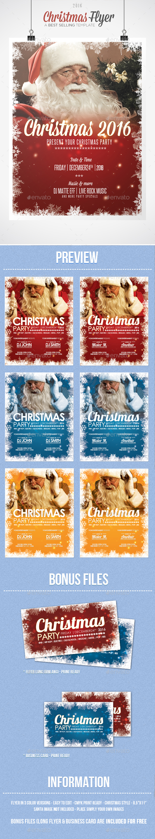 Christmas - Flyer Template - Clubs & Parties Events