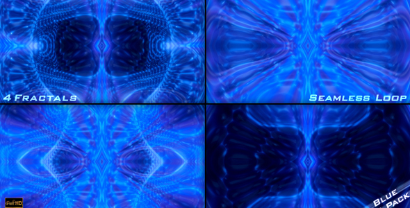 VJ Pack 4 Blue Looped Fractals alt