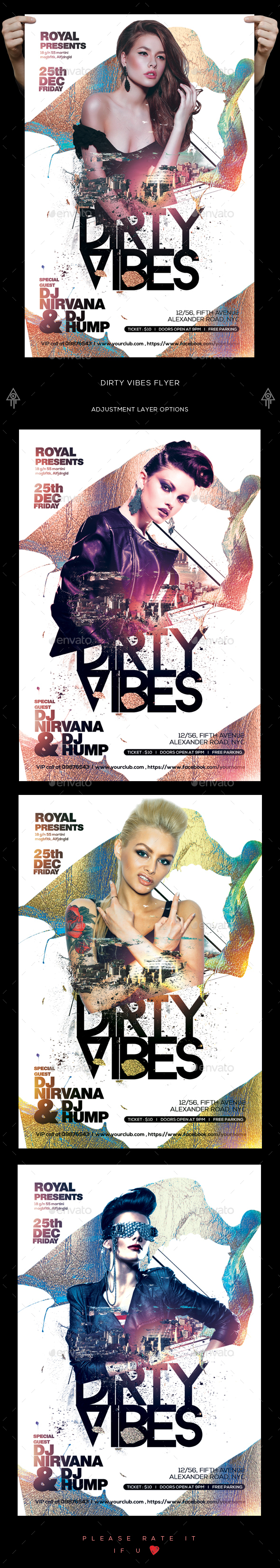 Dirty Vibes Flyer - Clubs & Parties Events