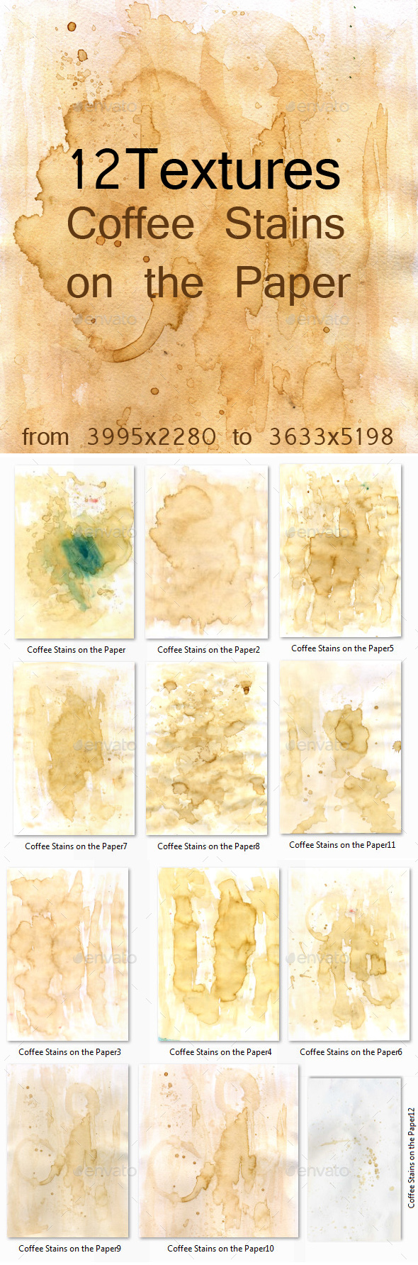 Coffee Stains on the Paper - Paper Textures