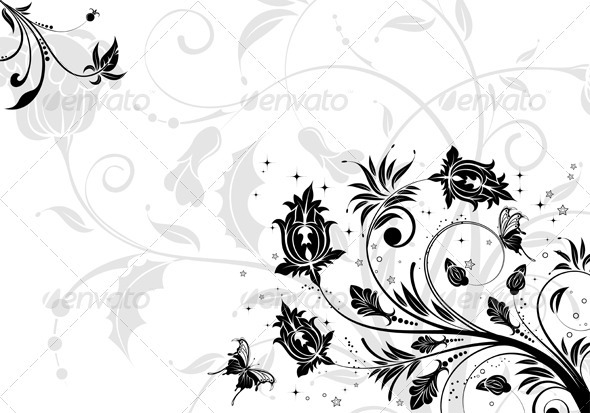 Gambar Floral Background  Talex Graphicriver Gambar Batik 