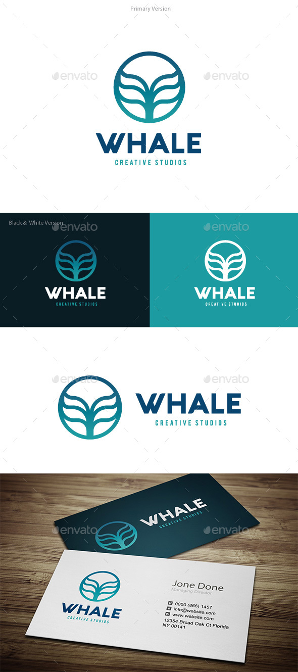 Whale Logo - Animals Logo Templates