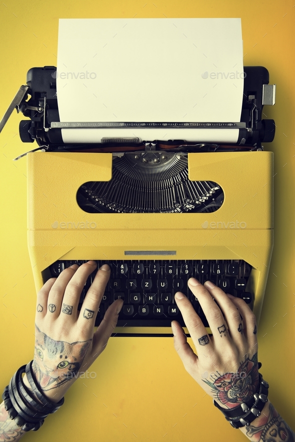 Tattoo Typewriter Machine Letter Journalism Concept Stock Photo by Rawpixel
