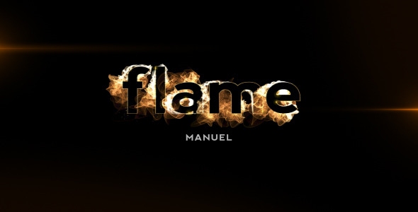 Flame Title II - lowercase letters