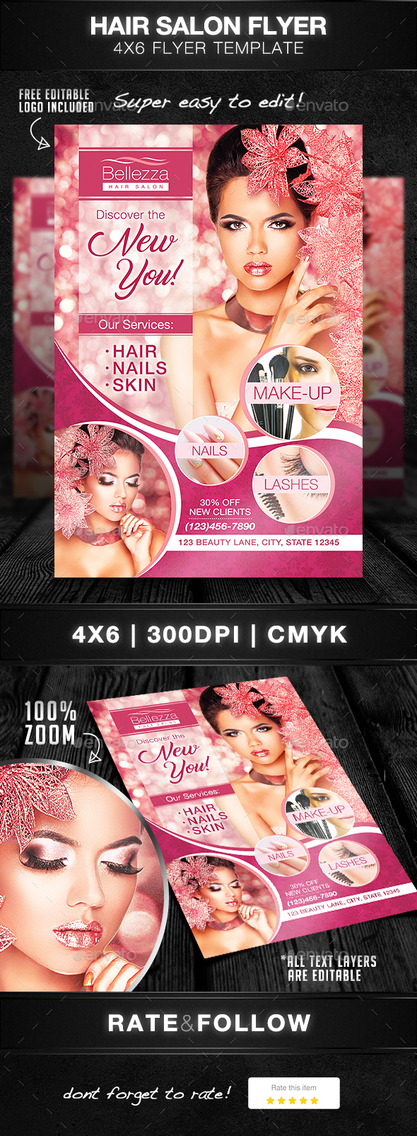 Hair Salon Flyer Template - Commerce Flyers