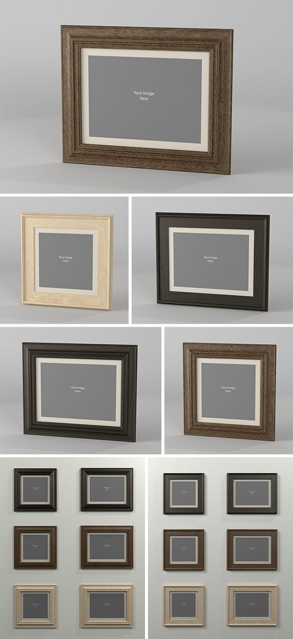 Wood Picture Frames - 3Docean 19000969