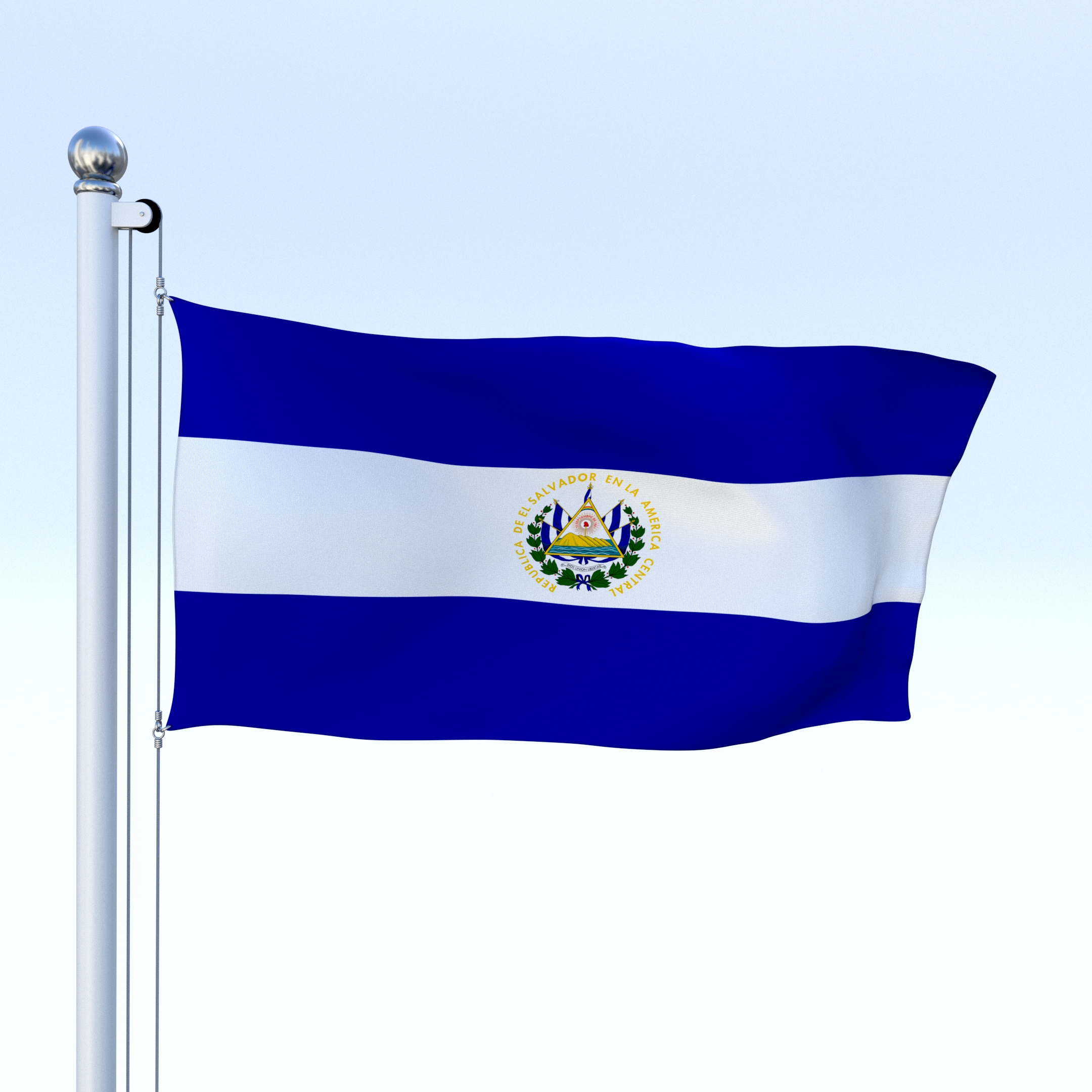 Animated El Salvador Flag by dragosburian | 3DOcean