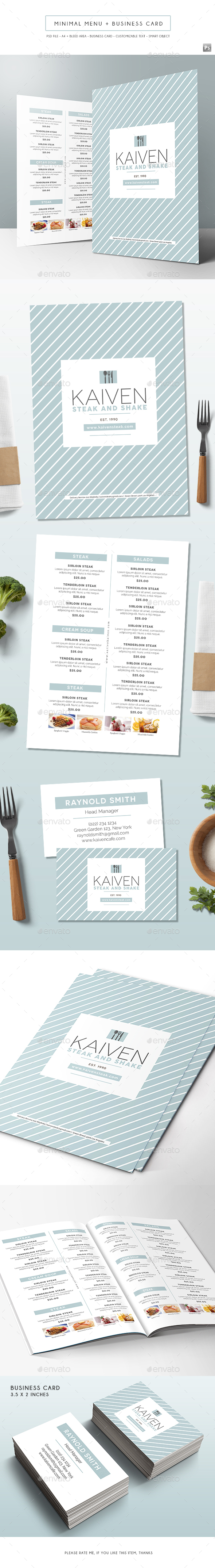 Minimal Menu - Food Menus Print Templates