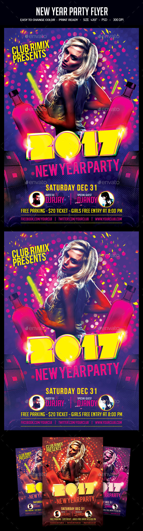 New Year Party Flyer - Clubs & Parties Events