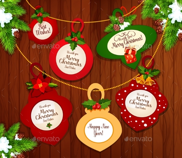 Christmas and New Year Greeting Card Design - Christmas Seasons/Holidays