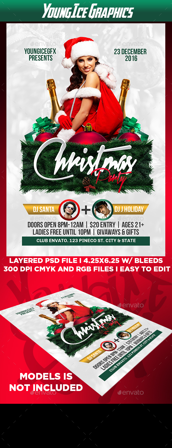 Christmas Party Flyer Template - Clubs & Parties Events