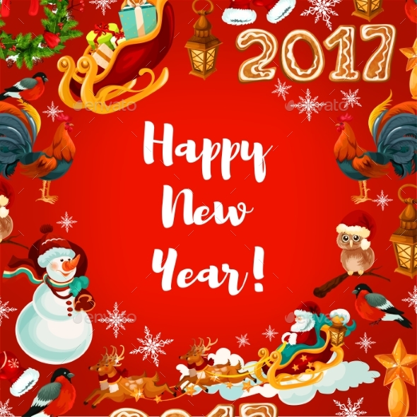 New Year Festive Poster Design - New Year Seasons/Holidays