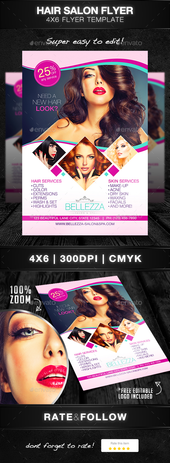 Beauty Salon Flyer - Print Templates