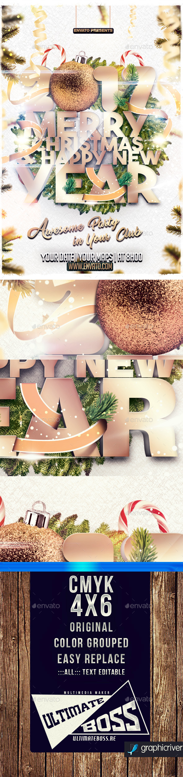 2017 New Year Christmas Flyer - Events Flyers