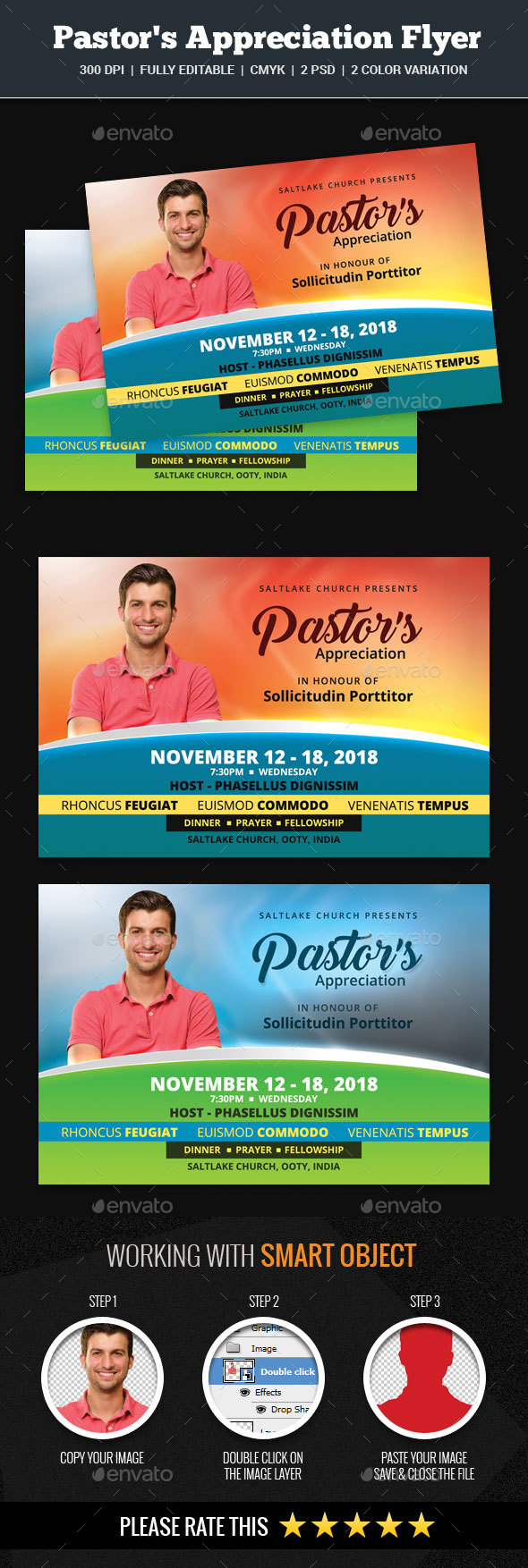 Pastor's Appreciation Church Flyer - Church Flyers