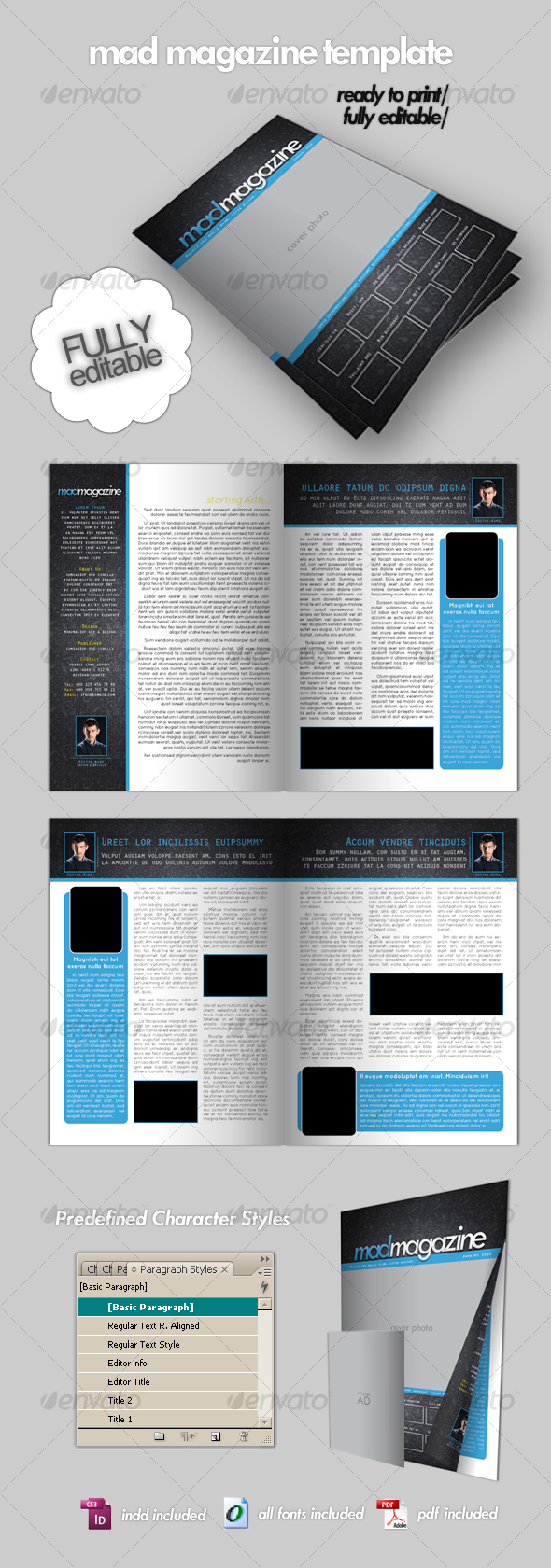 Magazine Template - Magazines Print Templates