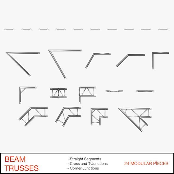 Beam Trusses 003 - 3DOcean Item for Sale