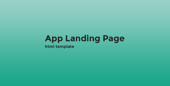 App - Landing Page HTML Template - Landing Pages Marketing