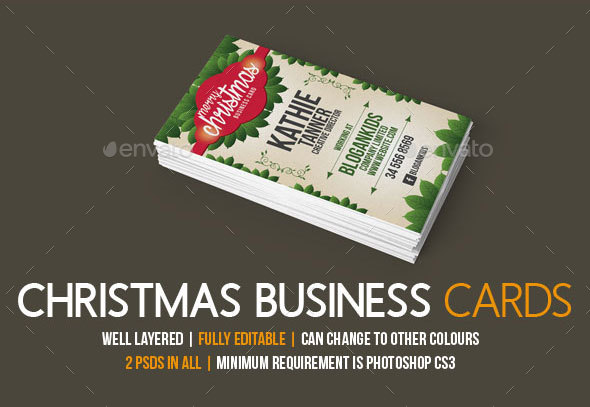 Christmas Business Card by BloganKids | GraphicRiver