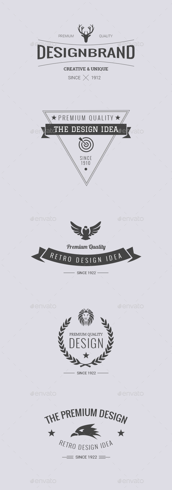 Retro Badge Vol 4 - Badges & Stickers Web Elements