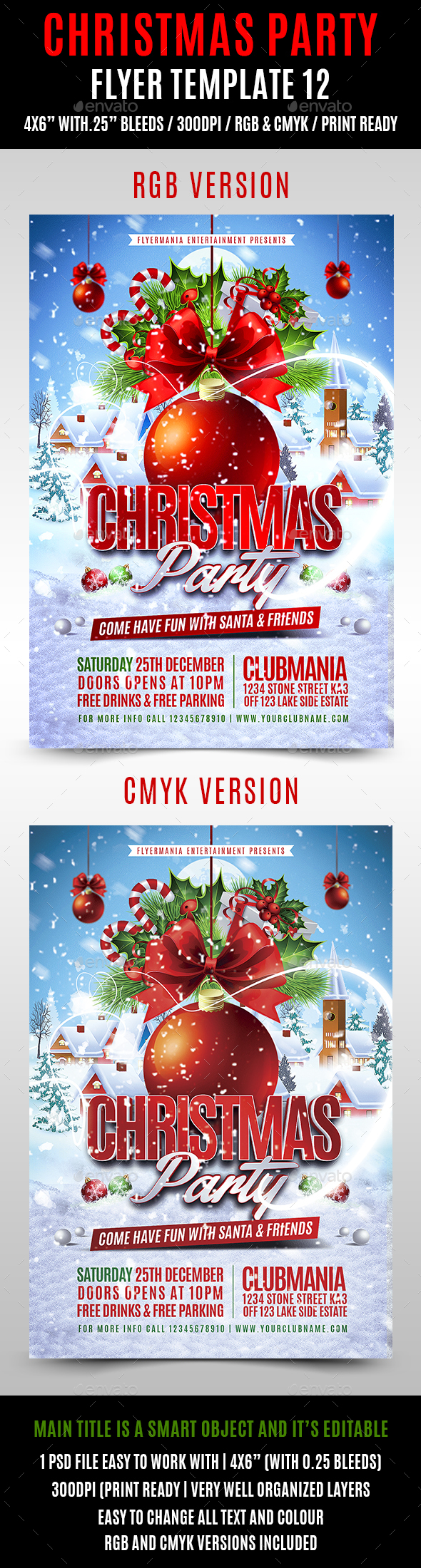 Christmas Party Flyer Template 12