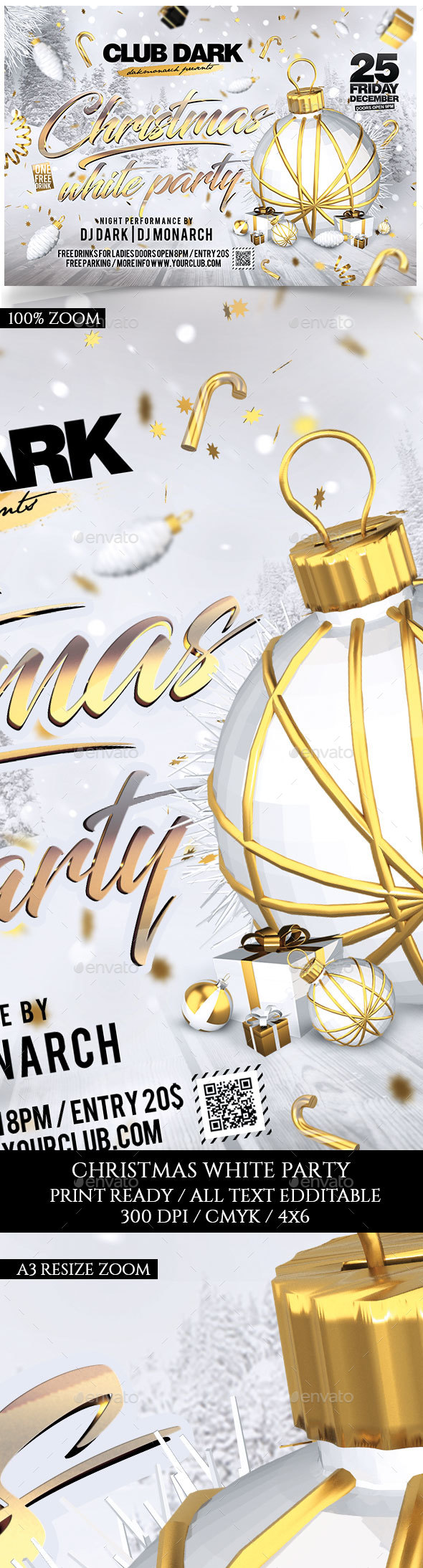Christmas White Party Flyer - Holidays Events
