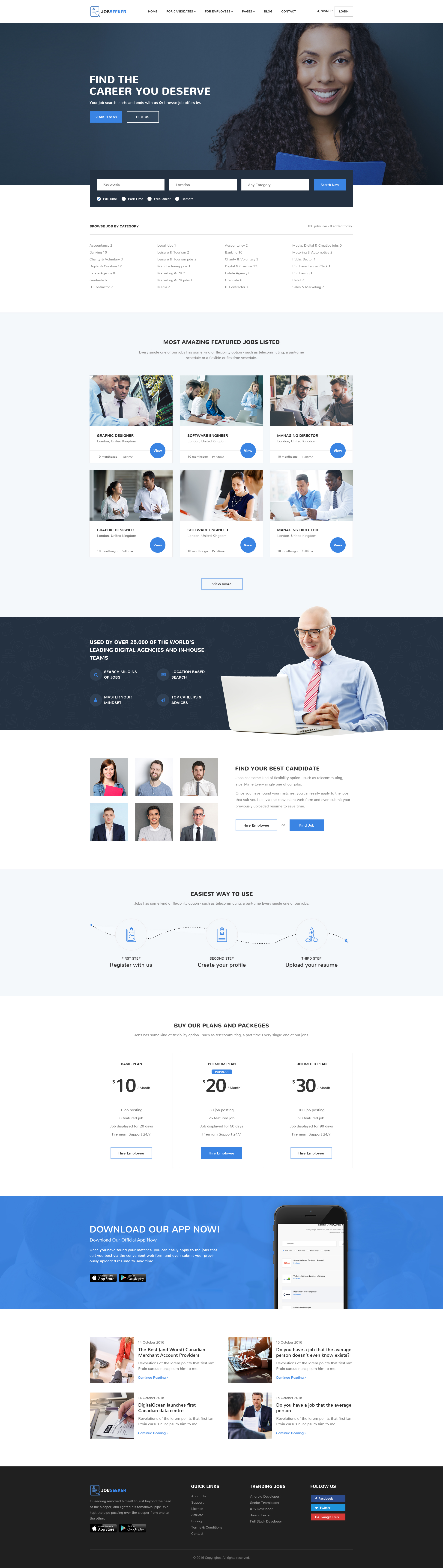 JobSeeker - Job Portal PSD Template by TechMerea | ThemeForest