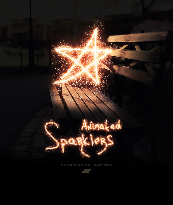 Gif Animated Sparkler Photoshop Action