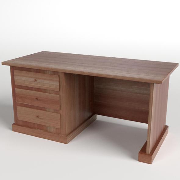 Desk with Drawers 1 - 3DOcean Item for Sale